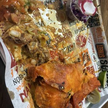 Rey Taco - The remains of the Birria Cali Burrito - VERY MESSY - Mexican Near Me - Tucker, Georgia
