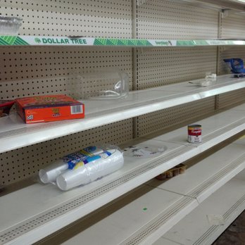 Dollar Tree - Empty shelves with products from various departments. - Discount Store Near Me - Delray Beach, Florida