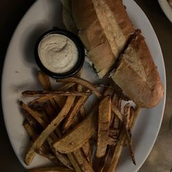 The Twisted Cork Cafe - Fried Cod, duck fat pomme frites