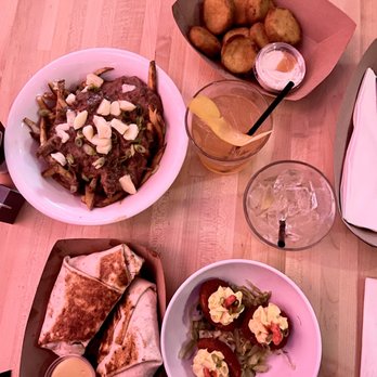 Wet City - Jambalaya Krunkwrap, fried deviled eggs, poutine, fried pickles - Beer Bar Near Me - Baltimore, Maryland