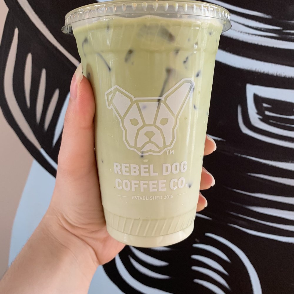 Rebel Dog Coffee Co. FARMINGTON - Iced Matcha Latte - Coffee & Tea Near Me - Farmington, Connecticut Rebel Dog Coffee Co. FARMINGTON - Iced Matcha Latte - Coffee & Tea Near Me - Farmington, Connecticut