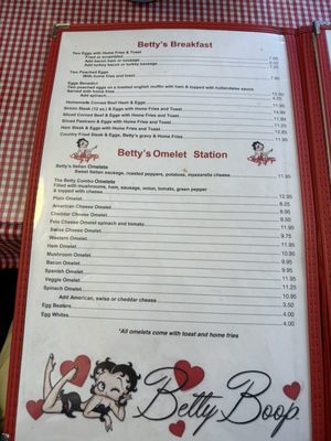 Menu photo 1 Betty Boops Diner Albany, NY Menu photo 1 Betty Boops Diner Albany, NY