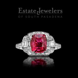 Estate Jewelers - Ruby and Diamond Ring