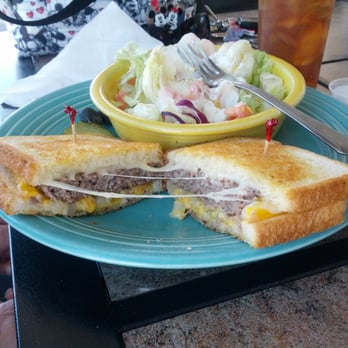 Maniac-Mikes Cafe - Patty melt with side salad. - New American Near Me - Upland, California