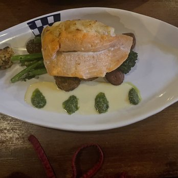 Duke's Seafood - Off the Hook Stuffed Wild Salmon* - Seafood Near Me - Seattle, Washington