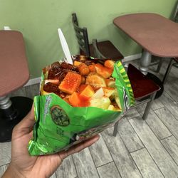 Eben-Ezer Ice Cream & Deli - Delicious tostilocos with mango, cucumber and jicama
