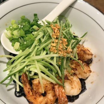 Le Shrimp Noodle Bar - Garlic Butter Shrimp with Squid Ink - Ramen Near Me - Irvine, California Le Shrimp Noodle Bar - Garlic Butter Shrimp with Squid Ink - Ramen Near Me - Irvine, California