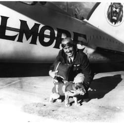 Corinth-Alcorn Co Airport - Roscoe Turner - Roscoe Turner and his 3 week old lion cub, Gilmore, with his parachute