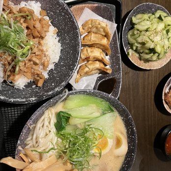 Botan Ramen n’ Bar - Im Hungry Combo, cucumber salad - Ramen Near Me - Everett, Washington Botan Ramen n’ Bar - Im Hungry Combo, cucumber salad - Ramen Near Me - Everett, Washington