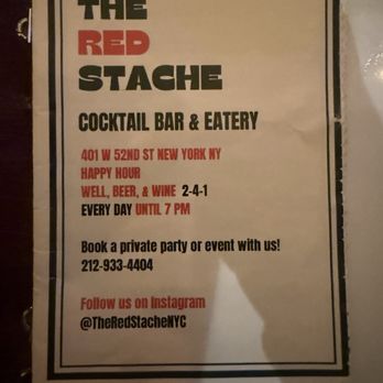 The Red Stache - Bars Near Me - New York, New York