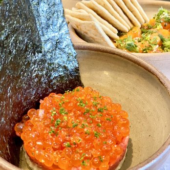 Ernest - Sushi rice - Steak Tartare with ikura salmon roes - New American Near Me - San Francisco, California Ernest - Sushi rice - Steak Tartare with ikura salmon roes - New American Near Me - San Francisco, California