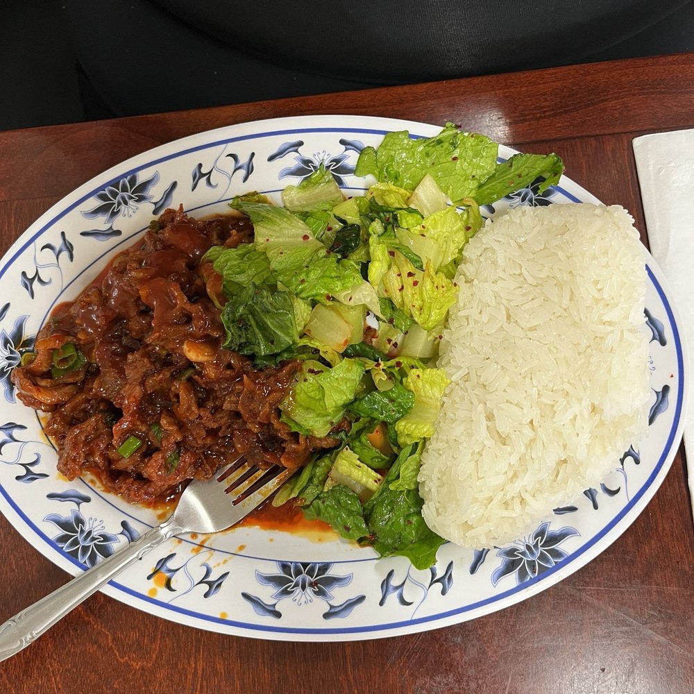 Korean spicy pork plate