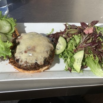 MRK  Public - 1/2 Angus beef house burger added side salad - New American Near Me - San Clemente, California