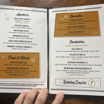 Gold Dust Meridian - Menu - Lounges Near Me - Portland, Oregon