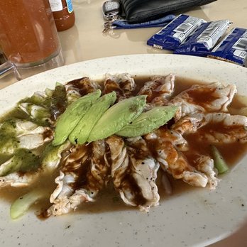 Los Mochis Tacos Y Mariscos - Aguachiles mixto - 3 sauces - verde, negro, rojo - Tacos Near Me - Tulsa, Oklahoma