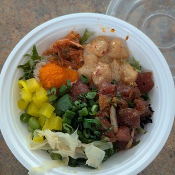 Poke Boy - Make your own with scallops and spicy tuna plus fixin's - Poke Near Me - Everett, Washington