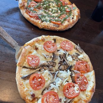 Tomato Bar Pizza Bakery - Magic Potion (top) and Bianco (bottom) - Pizza Near Me - Schererville, Indiana Tomato Bar Pizza Bakery - Magic Potion (top) and Bianco (bottom) - Pizza Near Me - Schererville, Indiana