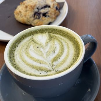 Bono Coffee - matcha latte & blueberry scone - Coffee & Tea Near Me - Calgary, Alberta Bono Coffee - matcha latte & blueberry scone - Coffee & Tea Near Me - Calgary, Alberta