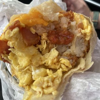 Painted Dough - PD burrito with cheese! Amazing! - Donuts Near Me - Chino, California