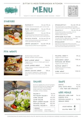 Menu photo 8 Sittay's Mediterranean Kitchen Greensburg, PA