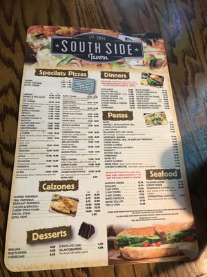 Menu photo 1 South Side Tavern Manchester, NH