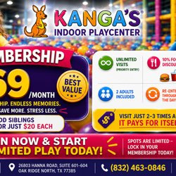 Visit 2-3 times and it pays for itself. Join Kangas Membership and play all month long.