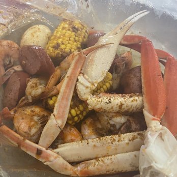 Tasty Crab - A. 1/2 lb. Snow Crab and 1/2 lb. Shrimp (No Head) Combo - Seafood Near Me - Fayetteville, North Carolina