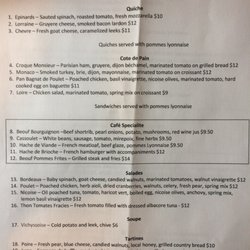 Bertrand - Lunch menu