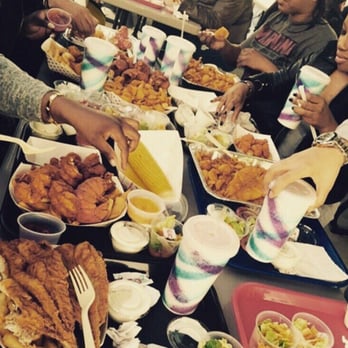 Tony's Pier - Crew eating good ! - Seafood Near Me - Bronx, New York