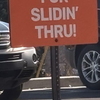Smalls Sliders - Cool sign exiting the drive thru - New American Near Me - Stockbridge, Georgia