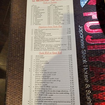 Fujiyama - Menu - Sushi Bars Near Me - Jacksonville, Florida Fujiyama - Menu - Sushi Bars Near Me - Jacksonville, Florida