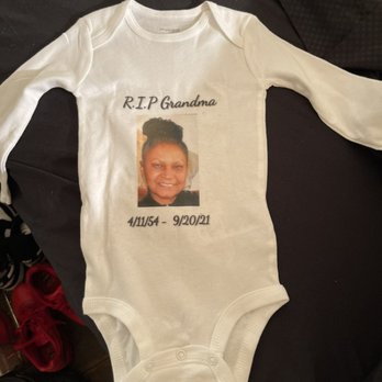 Prints On Sight - Onesie done for a funeral - Screen Printing/T-Shirt Printing Near Me - New York, New York Prints On Sight - Onesie done for a funeral - Screen Printing/T-Shirt Printing Near Me - New York, New York