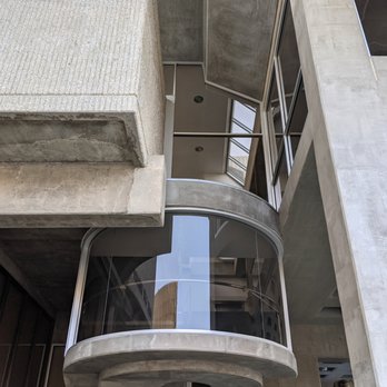 Orange County Public Law Library - Non-functional curved window for a staircase. - Libraries Near Me - Santa Ana, California