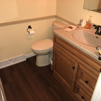 All Around Roofing & Construction - Bathroom after an insurance water and mold loss. - Roofing Near Me - Athens, Illinois