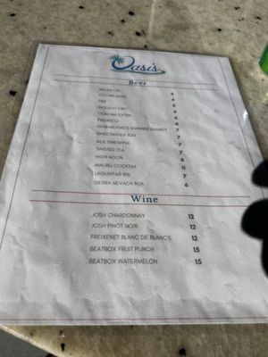 Menu photo 1 Oasis Beachside Cafe & Bar Orange Beach, AL Menu photo 1 Oasis Beachside Cafe & Bar Orange Beach, AL