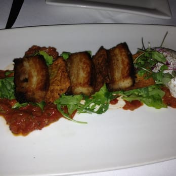 Bouchon - Pork belly with poached egg - French Near Me - Santa Barbara, California