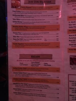 Menu photo 4 Texas Roadhouse Yuma, AZ