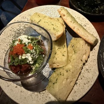 Shirubē - Some tuna thing with wasabi and garlic bread - Izakaya Near Me - Santa Monica, California Shirubē - Some tuna thing with wasabi and garlic bread - Izakaya Near Me - Santa Monica, California
