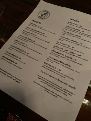 Menu photo 2 Porto Bello Greenport, NY