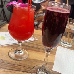 Rum Punch $14 & sorrel mimosa $11