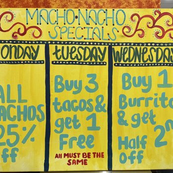 Macho Nacho - Specials - Mexican Near Me - Morristown, New Jersey