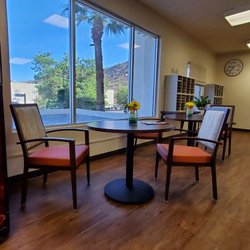 Christian Care Manors - Phoenix - Sitting area for residents to read their mail or newspapers.