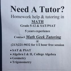 Math Geek Tutoring