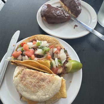 Donut Farm - Steak and egg taco, English muffin breakfast sandwich, Boston cream donut - Donuts Near Me - Berkeley, California