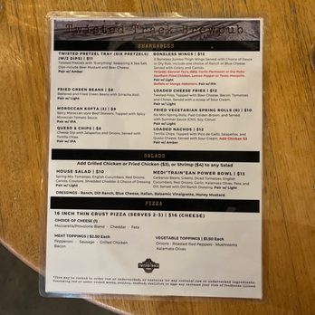 Twisted Track Brewpub - Menu - Brewpubs Near Me - Roanoke, Virginia