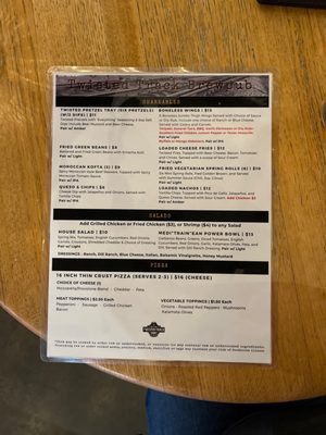 Menu photo 8 Twisted Track Brewpub Roanoke, VA