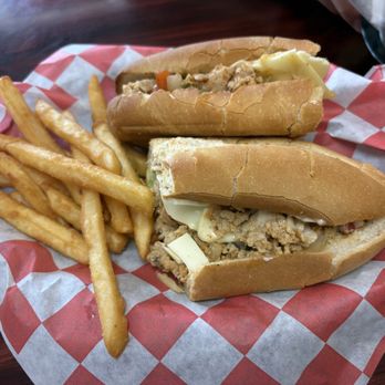 George's Steak N Things - Cajun Chicken Cheese Steak w/fries - Cheesesteaks Near Me - Fairfax Station, Virginia George's Steak N Things - Cajun Chicken Cheese Steak w/fries - Cheesesteaks Near Me - Fairfax Station, Virginia