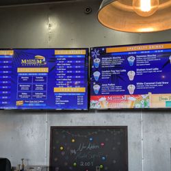 Magnum Coffee Roastery Café & Store - The menu.