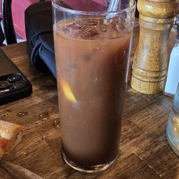 The iced Tea in question. I did taste it and it was nasty. It was definitely Tea but wayyy to concentrated.