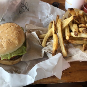 Come Back Shack - LOCAL BURGER COMBO-Old School Style Mayo, Ketchup, Mustard, Lettuce, Onion, Tomato, Pickle -well minus the Mayo and regular fries - Burgers Near Me - North Charleston, South Carolina